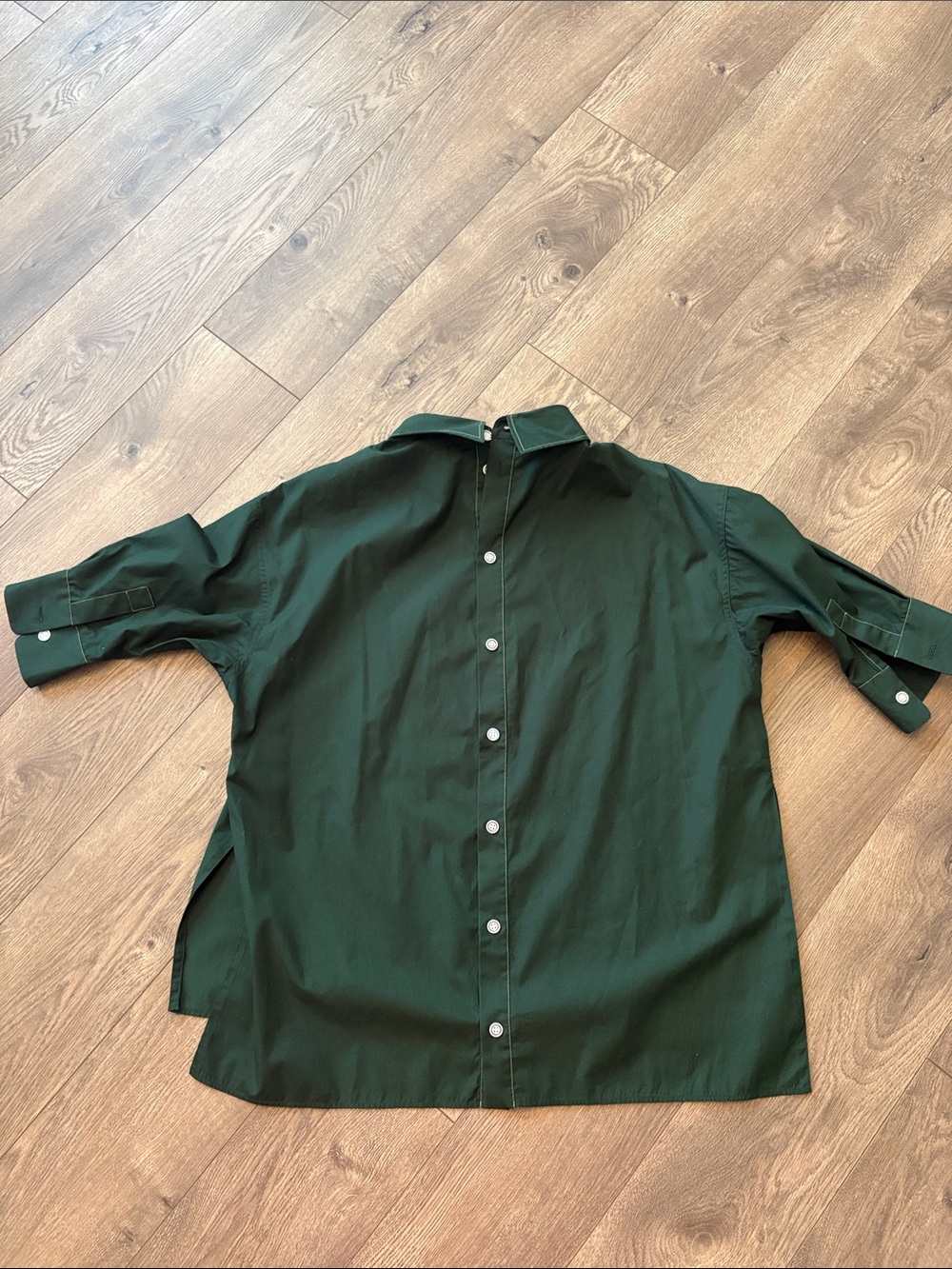 Marnie Forest Green Button-Down Shirt